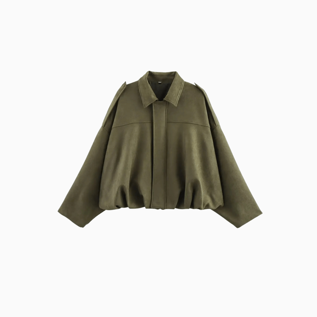 Men’s Green Bomber Jacket Minimal Style