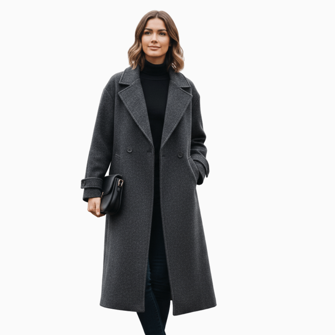 Men’s Dark Grey Long Wool Coat