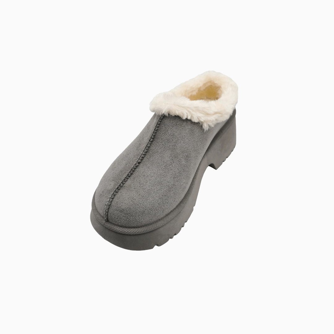 Warm Plush Platform Snow Mules
