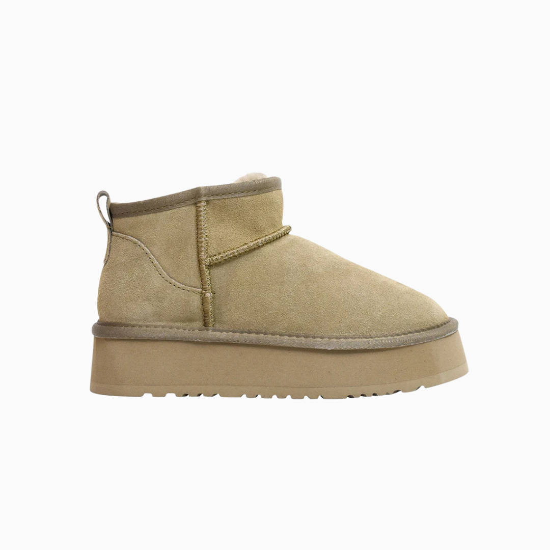 Genuine Leather Platform Snow Boots