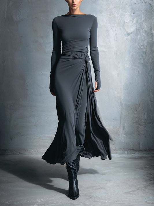 Women’s Maxi Dress Long Sleeve Elegant