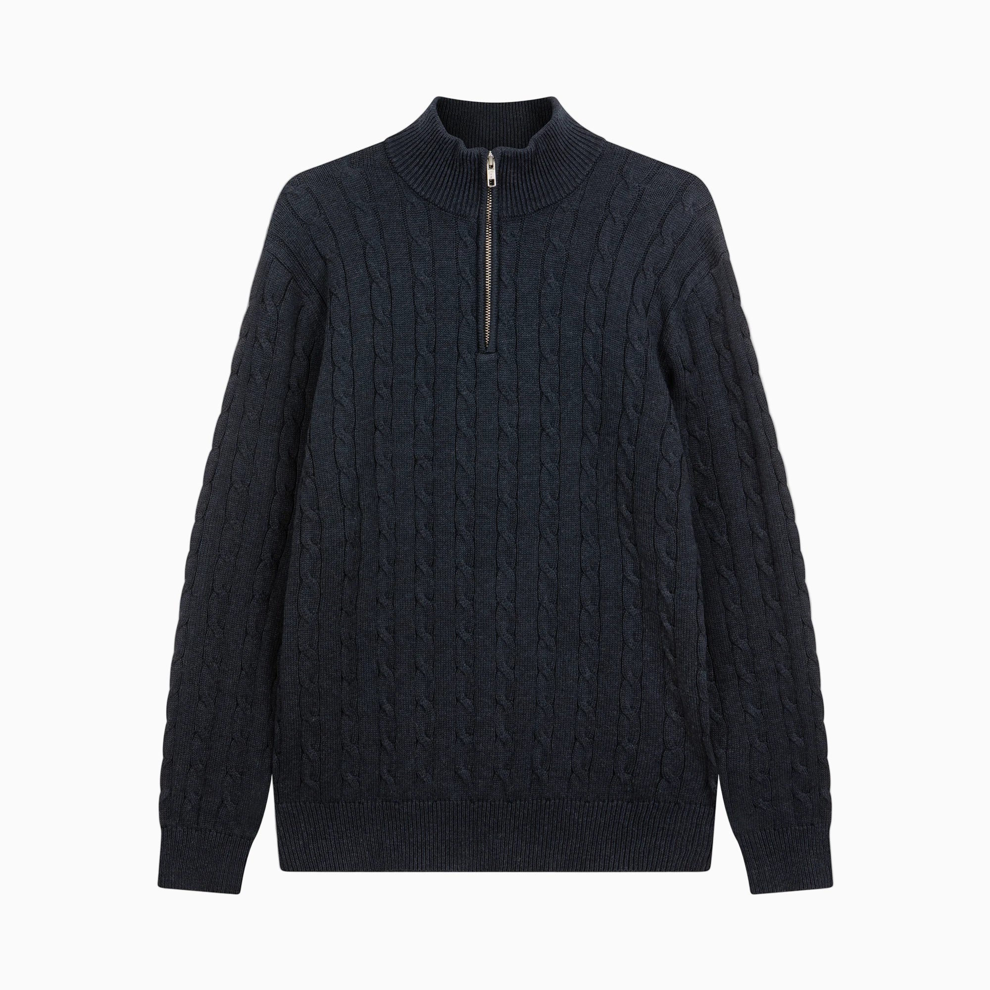 Elegant Green Half Zip Knit