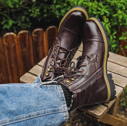 Men’s Classic Leather Rider Boots Durable