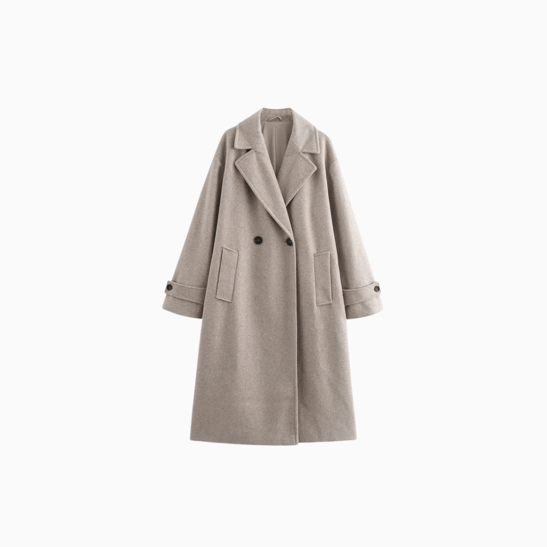 Classic Beige Long Wool Coat