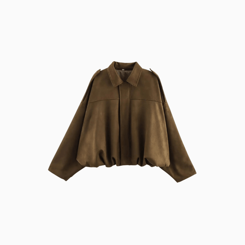 Men’s Brown Bomber Jacket Minimal Style