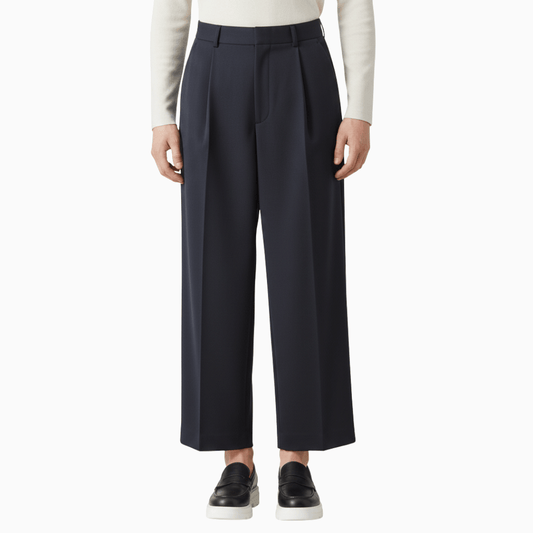 Women’s Black Wide Leg Pleated Trousers