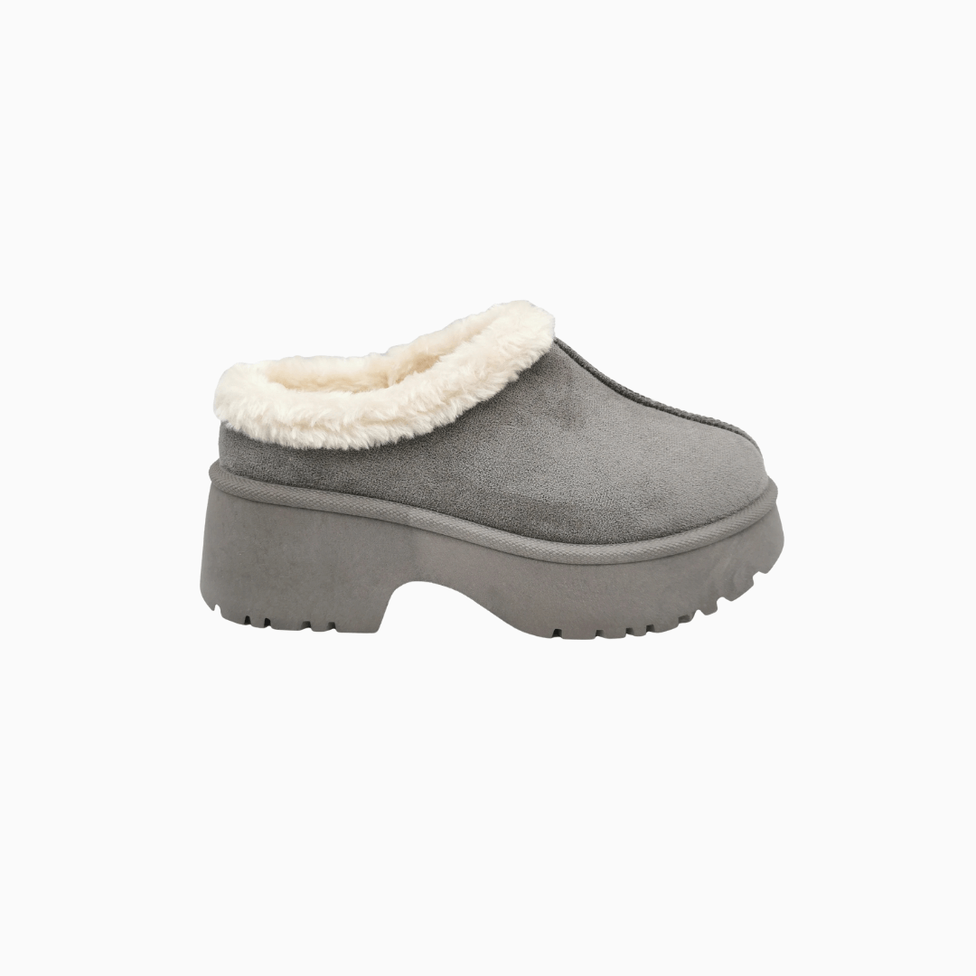 Warm Plush Platform Snow Mules