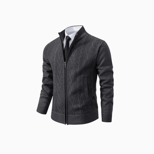 Men’s Black Velvet Turtleneck Sweater