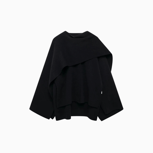 Women’s Oversized Knit Wrap Cardigan Blue