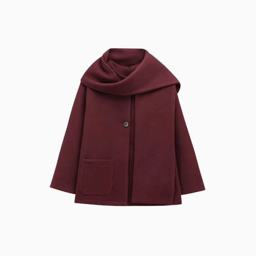 Women’s Red Elegant Loose Fit Jacket